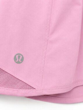 Lululemon Pink High-Rise Lined Running Shorts Size 6 | Zip Pocket